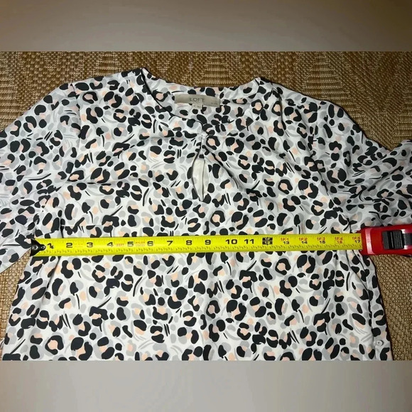 Ann Taylor Loft Women's Petite Long Sleeve Animal Print Mini Dress, Size Small - Picture 8 of 11